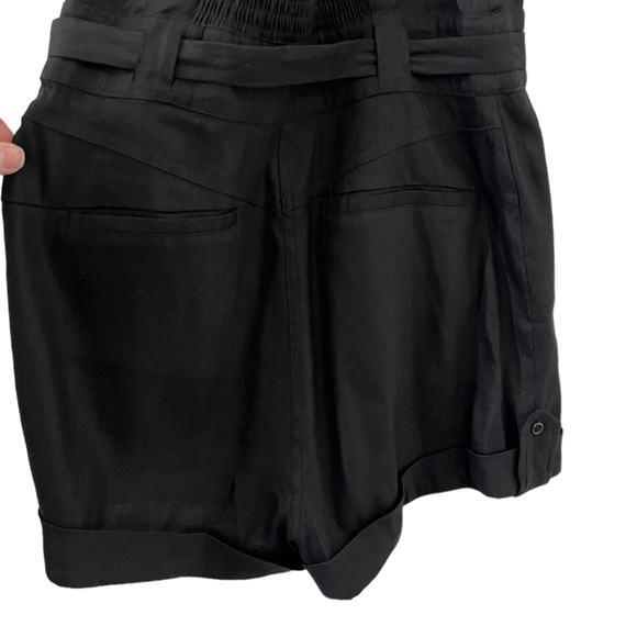 BEBE Linen Blend Short Romper In Black Size S - Picture 12 of 16